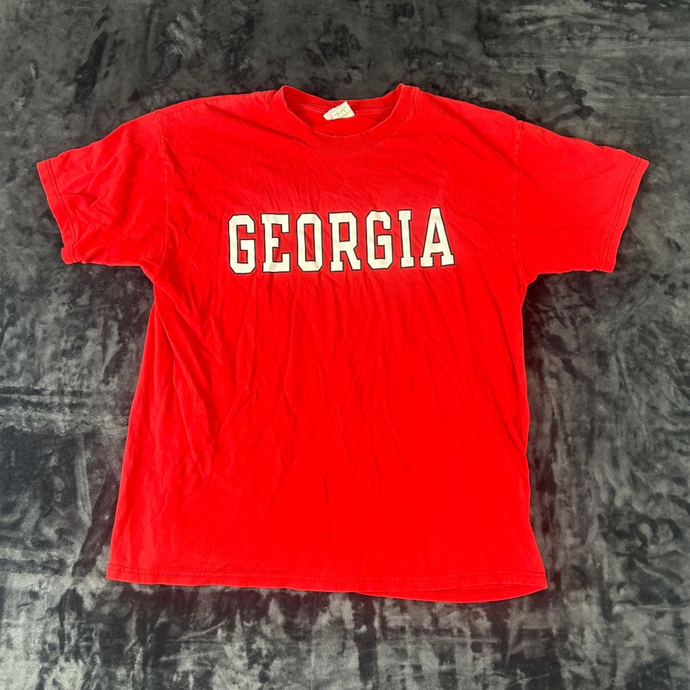 Champion T-Shirt Mens XL Red Georgia Bulldogs NCAA College Graphic Tee